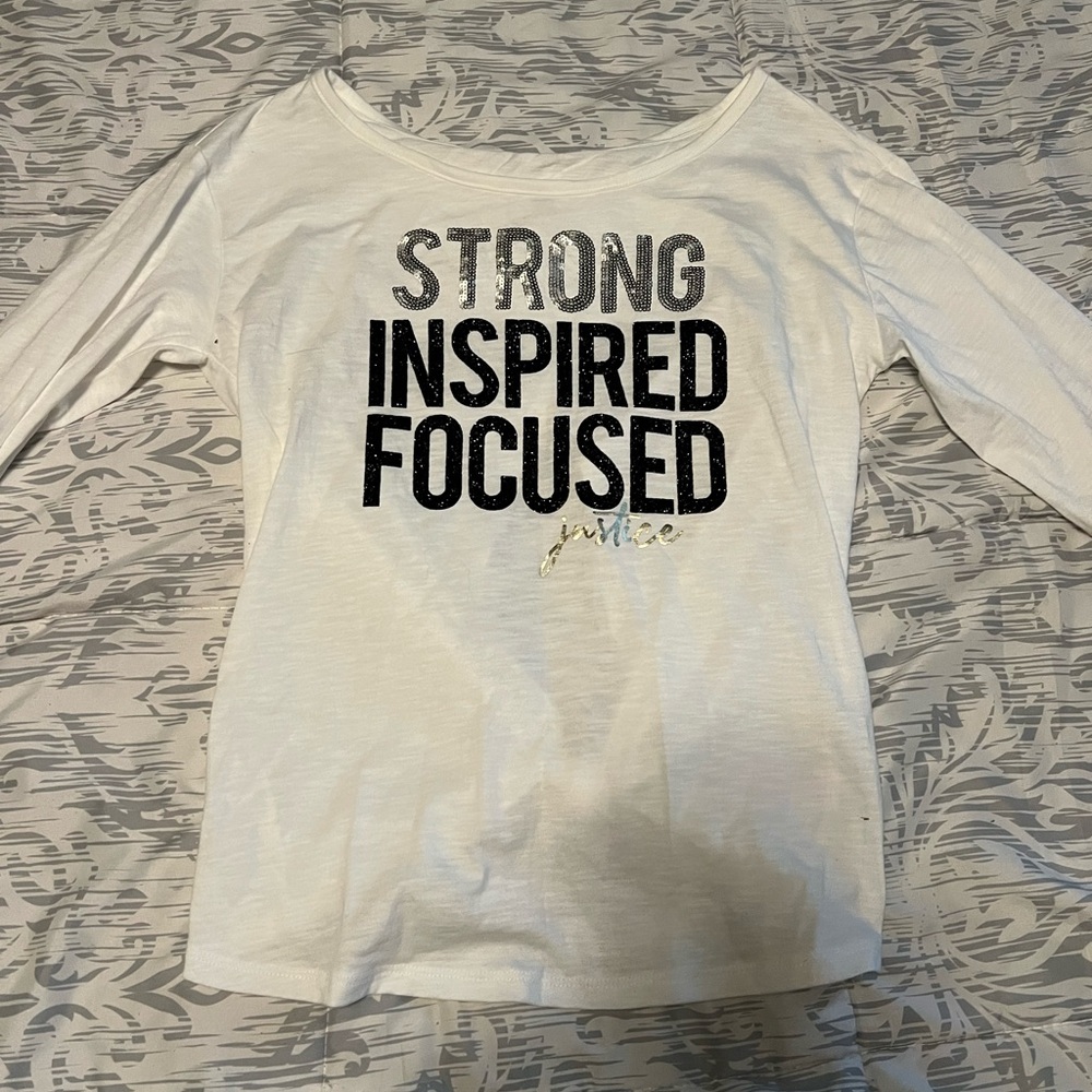 Girls Justice long sleeve shirt. Size 12.